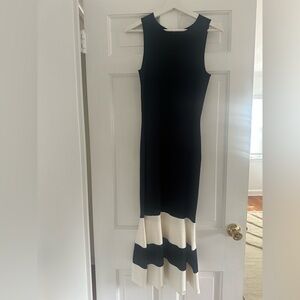 Sachin and and Babi Elegant Black and White Sleeveles dress